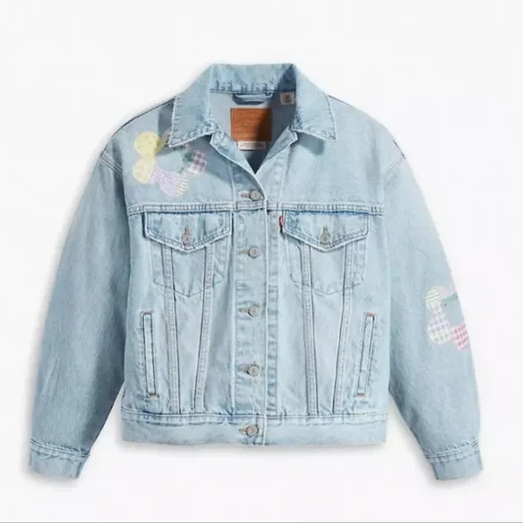 Levis 90s Patchwork Truckers Jacket. Size small - Picture 2 of 12